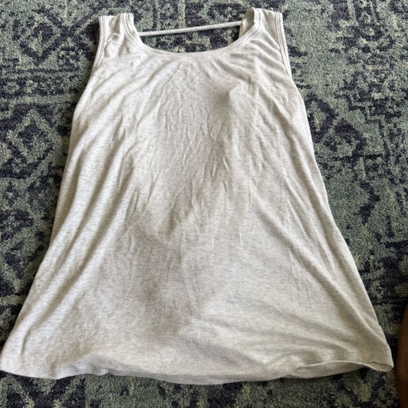 Athleta Revive Drape Back Gray Athletic Tank Top - Picture 2 of 5